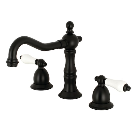 Kingston Brass KS1970PL 8" Widespread Bathroom Faucet, Matte Black KS1970PL